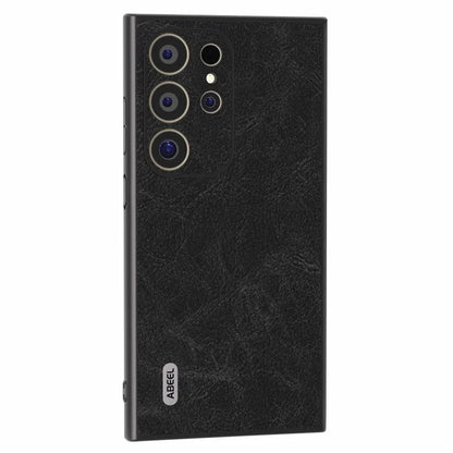 ABEEL For Samsung Galaxy S24 Ultra Case PU+PC+TPU Litchi Texture Anti-Scratch Phone Cover