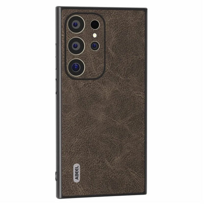 ABEEL For Samsung Galaxy S24 Ultra Case PU+PC+TPU Litchi Texture Anti-Scratch Phone Cover