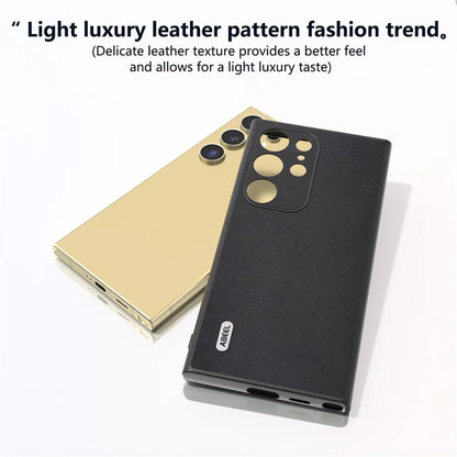 ABEEL For Samsung Galaxy S24 Ultra Case Nappa Texture Drop Protection Phone Cover