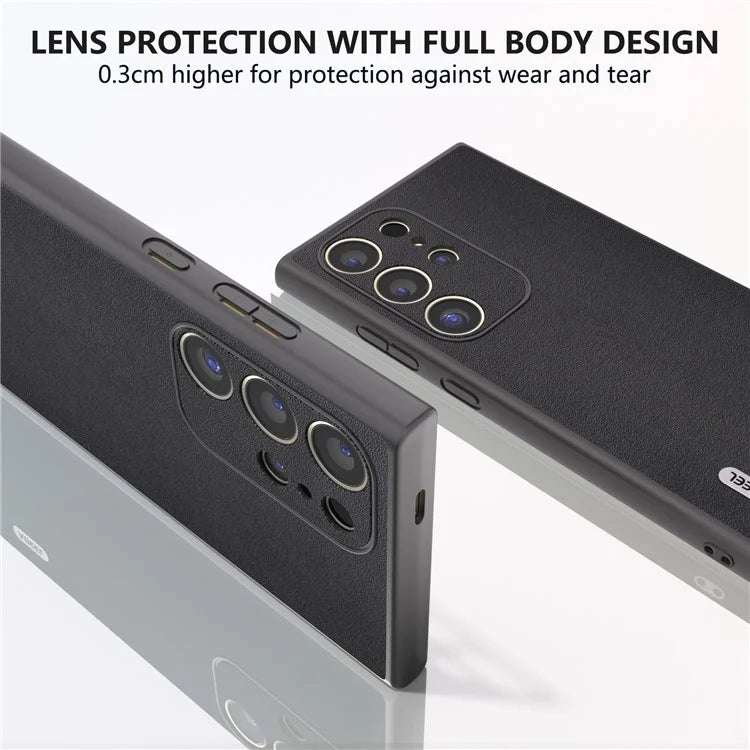 ABEEL For Samsung Galaxy S24 Ultra Case Nappa Texture Drop Protection Phone Cover