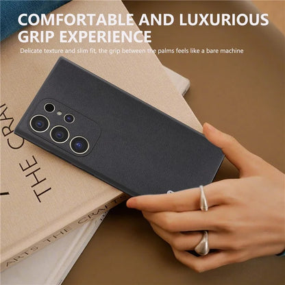 ABEEL For Samsung Galaxy S24 Ultra Case Nappa Texture Drop Protection Phone Cover