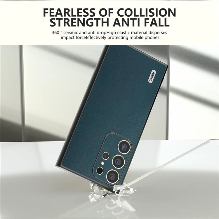 ABEEL For Samsung Galaxy S24 Ultra Case Nappa Texture Drop Protection Phone Cover