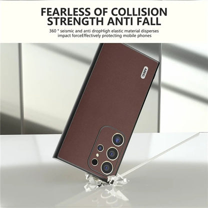 ABEEL For Samsung Galaxy S24 Ultra Case Nappa Texture Drop Protection Phone Cover