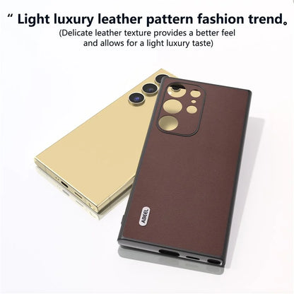 ABEEL For Samsung Galaxy S24 Ultra Case Nappa Texture Drop Protection Phone Cover