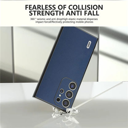 ABEEL For Samsung Galaxy S24 Ultra Case Nappa Texture Drop Protection Phone Cover
