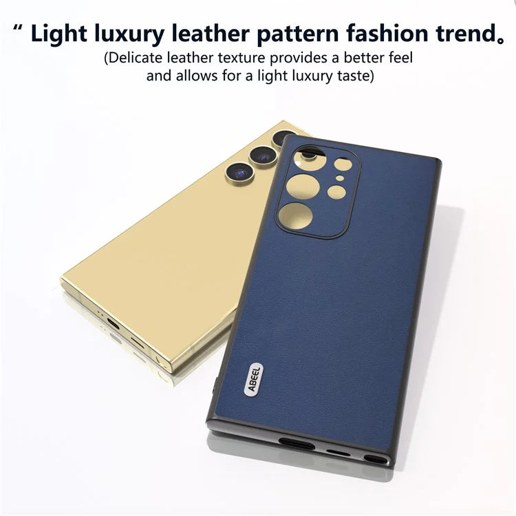 ABEEL For Samsung Galaxy S24 Ultra Case Nappa Texture Drop Protection Phone Cover