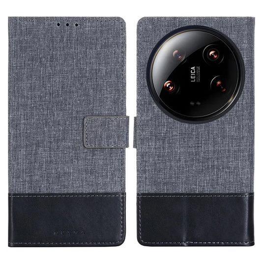 MUXMA MX102 For Xiaomi 14 Ultra Case Magnetic Closure PU Leather Phone Wallet Cover