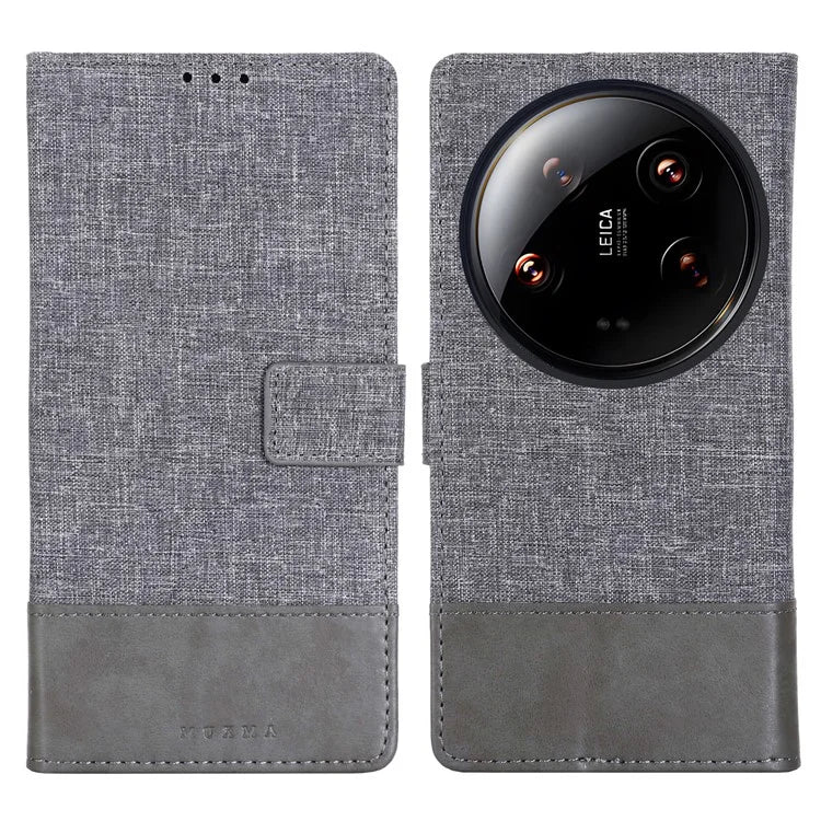 MUXMA MX102 For Xiaomi 14 Ultra Case Magnetic Closure PU Leather Phone Wallet Cover