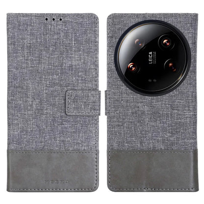 MUXMA MX102 For Xiaomi 14 Ultra Case Magnetic Closure PU Leather Phone Wallet Cover