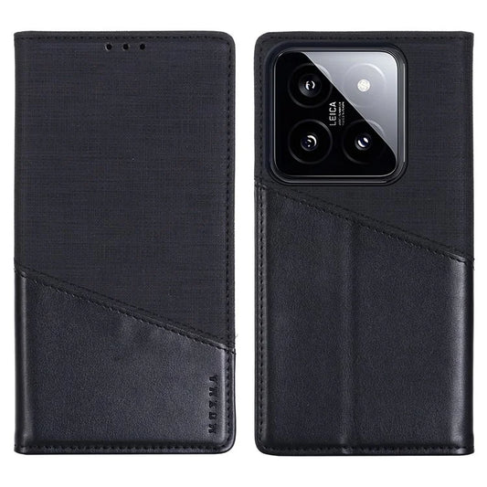 MUXMA MX109 For Xiaomi 14 Magnetic Phone Case RFID Blocking Stand Cover