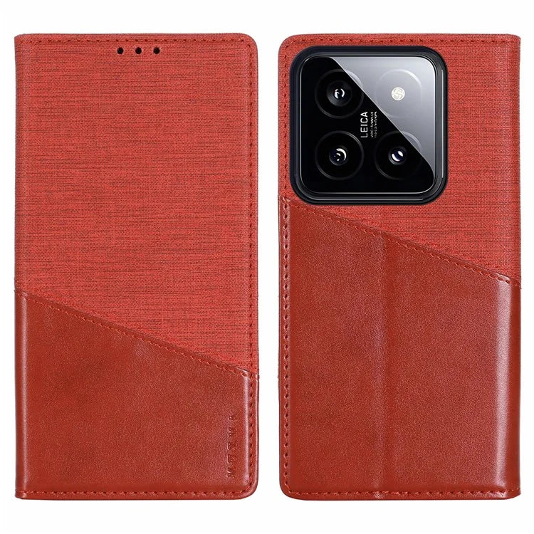 MUXMA MX109 For Xiaomi 14 Magnetic Phone Case RFID Blocking Stand Cover