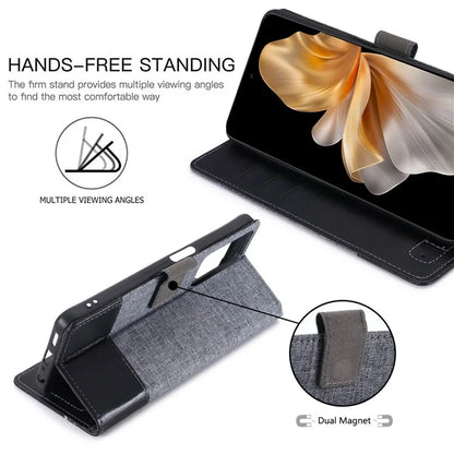 MUXMA MX102 For vivo S18 5G / S18 Pro 5G / V30 5G / V30 Pro 5G Case Leather Wallet Stand Phone Cover
