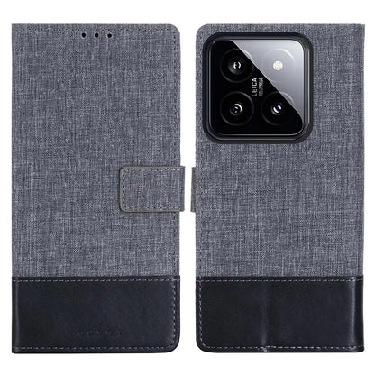 MUXMA MX102 For Xiaomi 14 Wallet Case PU Leather Stand Folio Phone Cover