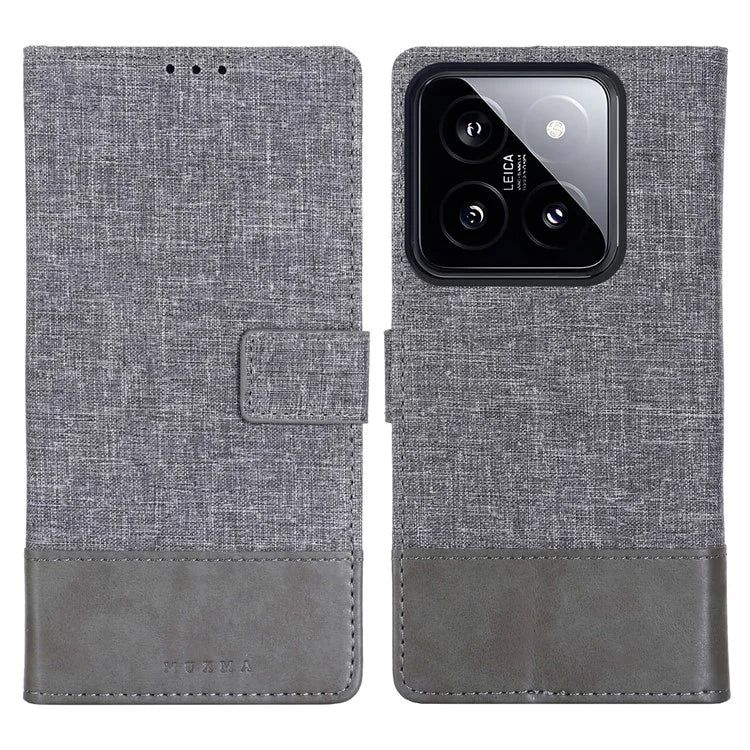 MUXMA MX102 For Xiaomi 14 Wallet Case PU Leather Stand Folio Phone Cover