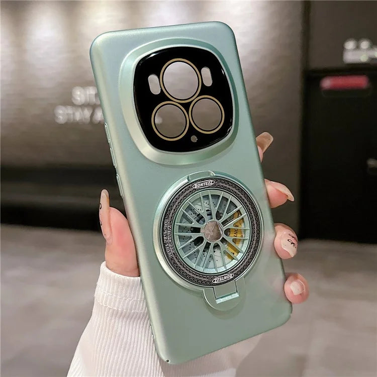 For Honor Magic6 Pro 5G Magnetic Phone Case Rubberized Hard PC Kickstand Cover