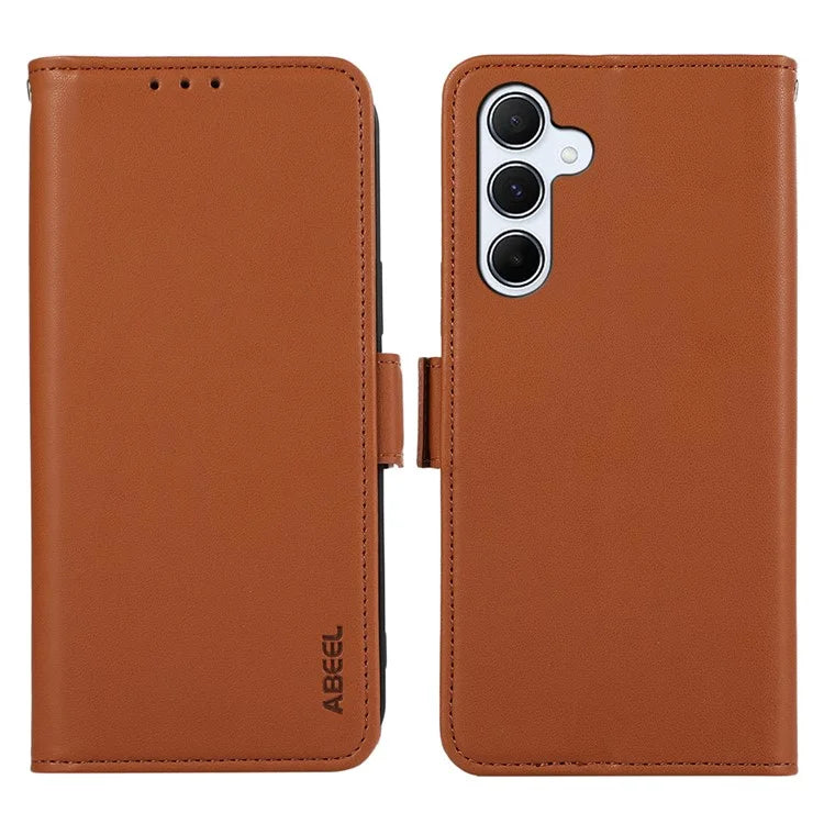 ABEEL For Samsung Galaxy S24+ Case RFID Blocking Leather Phone Cover with Wallet Stand