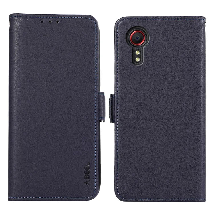 ABEEL For Samsung Galaxy Xcover 5 Stand Case RFID Blocking Wallet Cell Phone Cover