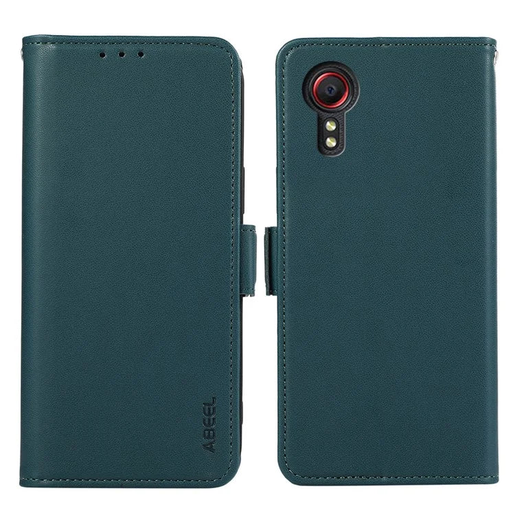 ABEEL For Samsung Galaxy Xcover 5 Stand Case RFID Blocking Wallet Cell Phone Cover