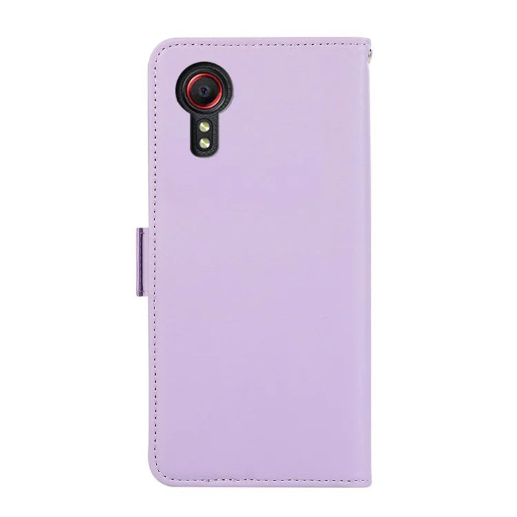 ABEEL For Samsung Galaxy Xcover 5 Stand Case RFID Blocking Wallet Cell Phone Cover