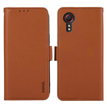 ABEEL For Samsung Galaxy Xcover 5 Stand Case RFID Blocking Wallet Cell Phone Cover