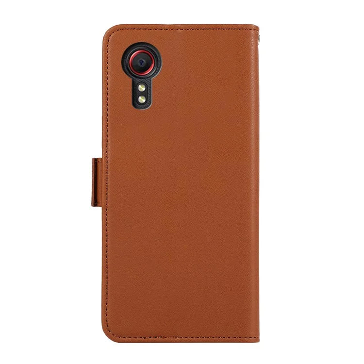 ABEEL For Samsung Galaxy Xcover 5 Stand Case RFID Blocking Wallet Cell Phone Cover