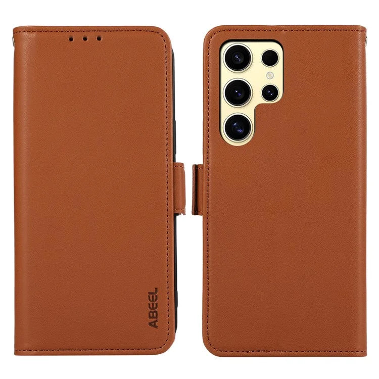 ABEEL For Samsung Galaxy S22 Ultra 5G Case Wallet Leather Blocking RFID Shockproof Phone Cover