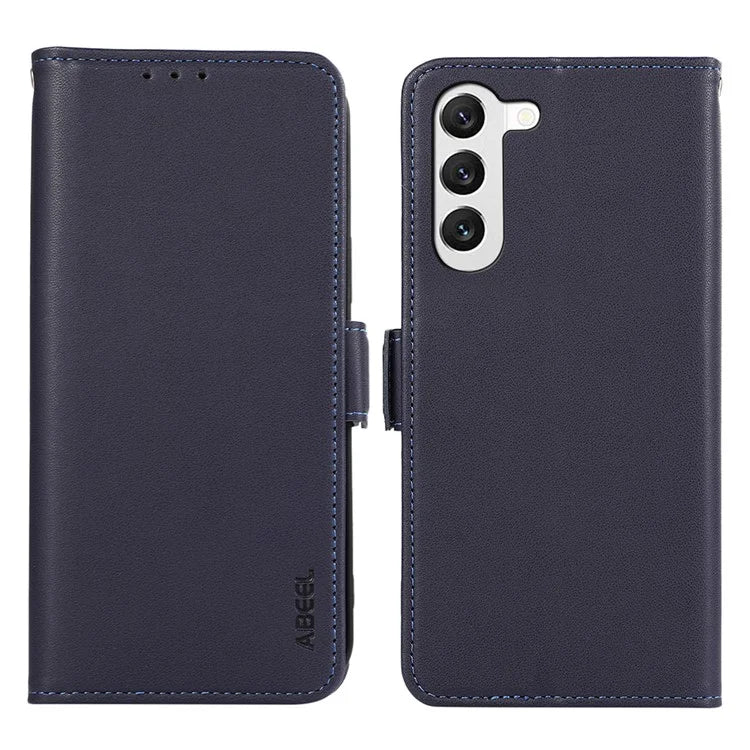 ABEEL For Samsung Galaxy S22+ 5G Soft PU Leather Wallet Phone Stand Case RFID Blocking Phone Shell