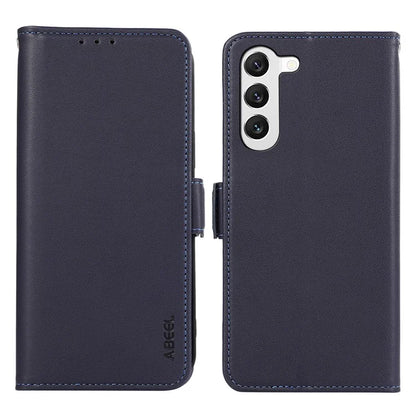 ABEEL For Samsung Galaxy S22+ 5G Soft PU Leather Wallet Phone Stand Case RFID Blocking Phone Shell