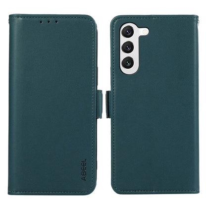 ABEEL For Samsung Galaxy S22+ 5G Soft PU Leather Wallet Phone Stand Case RFID Blocking Phone Shell