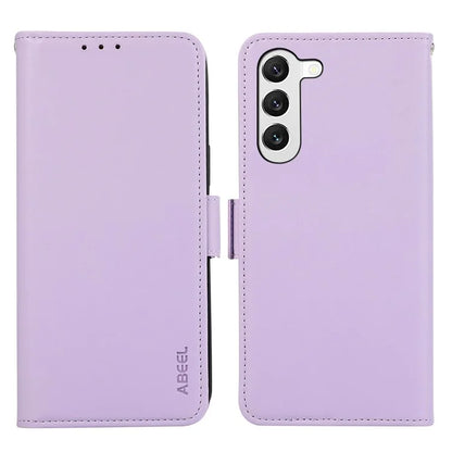 ABEEL For Samsung Galaxy S22+ 5G Soft PU Leather Wallet Phone Stand Case RFID Blocking Phone Shell