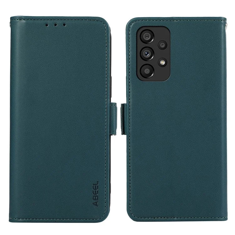 ABEEL For Samsung Galaxy A52 4G / A52 5G / A52s 5G Phone Shell RFID Blocking Wallet PU Leather Stand Case
