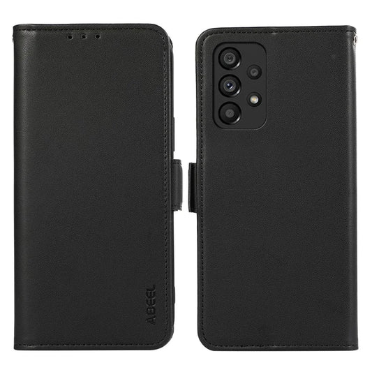 ABEEL For Samsung Galaxy A53 5G Magnetic Phone Case RFID Blocking PU Leather Stand Cover