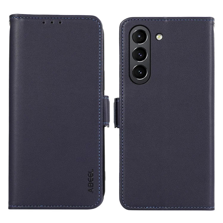 ABEEL RFID Blocking Phone Case for Samsung Galaxy S21 FE 5G Soft PU Leather Wallet Phone Stand Cover