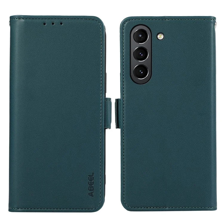 ABEEL RFID Blocking Phone Case for Samsung Galaxy S21 FE 5G Soft PU Leather Wallet Phone Stand Cover