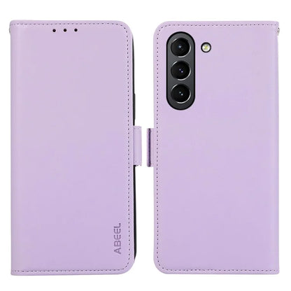 ABEEL RFID Blocking Phone Case for Samsung Galaxy S21 FE 5G Soft PU Leather Wallet Phone Stand Cover