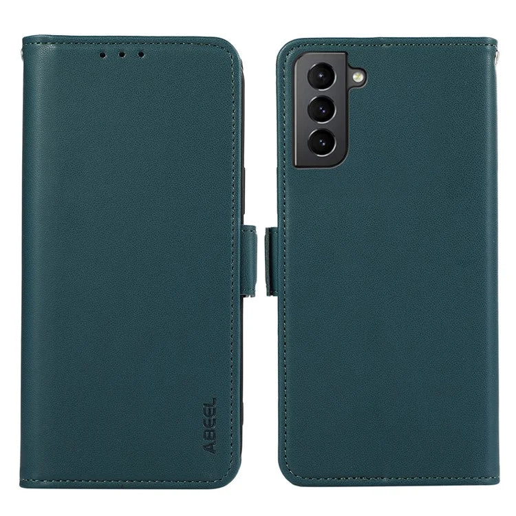 ABEEL For Samsung Galaxy S21+ 5G Wallet Stand Case RFID Blocking PU Leather Cell Phone Cover
