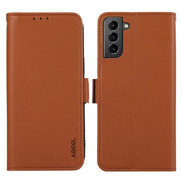 ABEEL For Samsung Galaxy S21+ 5G Wallet Stand Case RFID Blocking PU Leather Cell Phone Cover