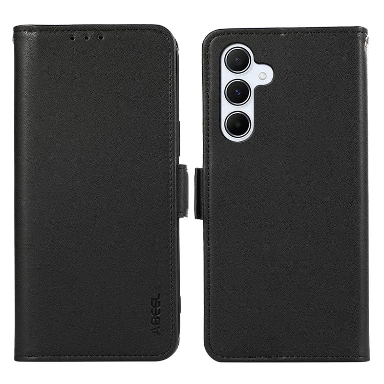 ABEEL For Samsung Galaxy A25 5G (Global) (161.0 x 76.5 x 8.3mm) Wallet Phone Stand Case RFID Blocking Leather Shell
