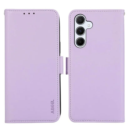 ABEEL For Samsung Galaxy A25 5G (Global) (161.0 x 76.5 x 8.3mm) Wallet Phone Stand Case RFID Blocking Leather Shell