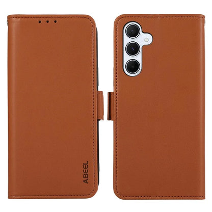 ABEEL For Samsung Galaxy A25 5G (Global) (161.0 x 76.5 x 8.3mm) Wallet Phone Stand Case RFID Blocking Leather Shell