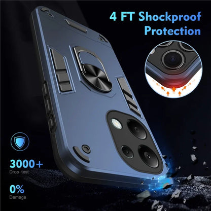 For Xiaomi Redmi Note 13 Pro 4G / Poco M6 Pro 4G Case Magnetic Car Mount Kickstand Phone Cover