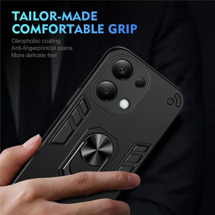 For Xiaomi Redmi Note 13 Pro 4G / Poco M6 Pro 4G Case Magnetic Car Mount Kickstand Phone Cover