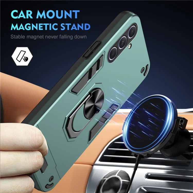 For Samsung Galaxy A55 5G Case Kickstand Phone Cover Support Magnetic Car Mount