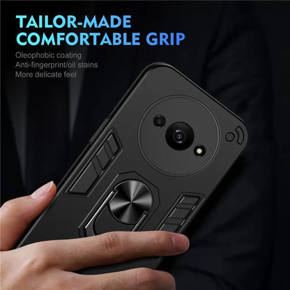 For Xiaomi Redmi A3 / Poco C61 4G Case Car Mount Kickstand Hybrid Hard PC Soft TPU Phone Cover