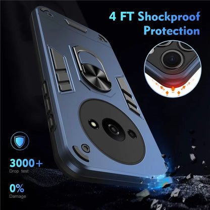 For Xiaomi Redmi A3 / Poco C61 4G Case Car Mount Kickstand Hybrid Hard PC Soft TPU Phone Cover