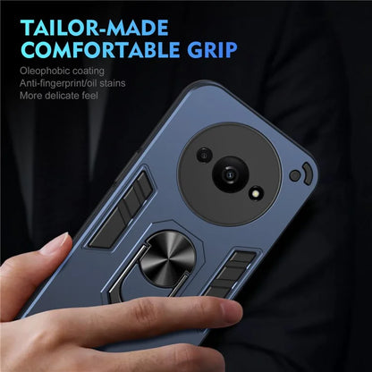 For Xiaomi Redmi A3 / Poco C61 4G Case Car Mount Kickstand Hybrid Hard PC Soft TPU Phone Cover