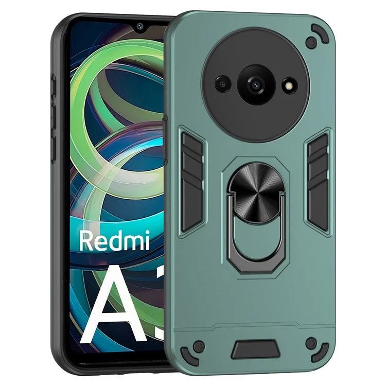For Xiaomi Redmi A3 / Poco C61 4G Case Car Mount Kickstand Hybrid Hard PC Soft TPU Phone Cover