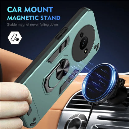 For Xiaomi Redmi A3 / Poco C61 4G Case Car Mount Kickstand Hybrid Hard PC Soft TPU Phone Cover