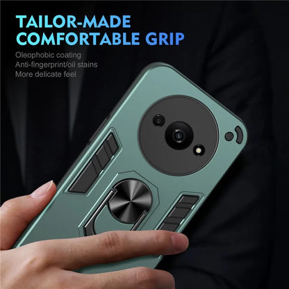 For Xiaomi Redmi A3 / Poco C61 4G Case Car Mount Kickstand Hybrid Hard PC Soft TPU Phone Cover
