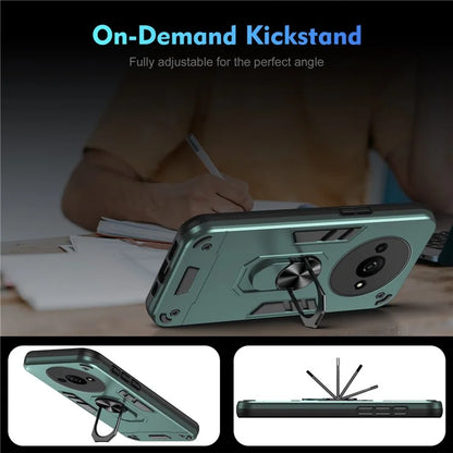 For Xiaomi Redmi A3 / Poco C61 4G Case Car Mount Kickstand Hybrid Hard PC Soft TPU Phone Cover